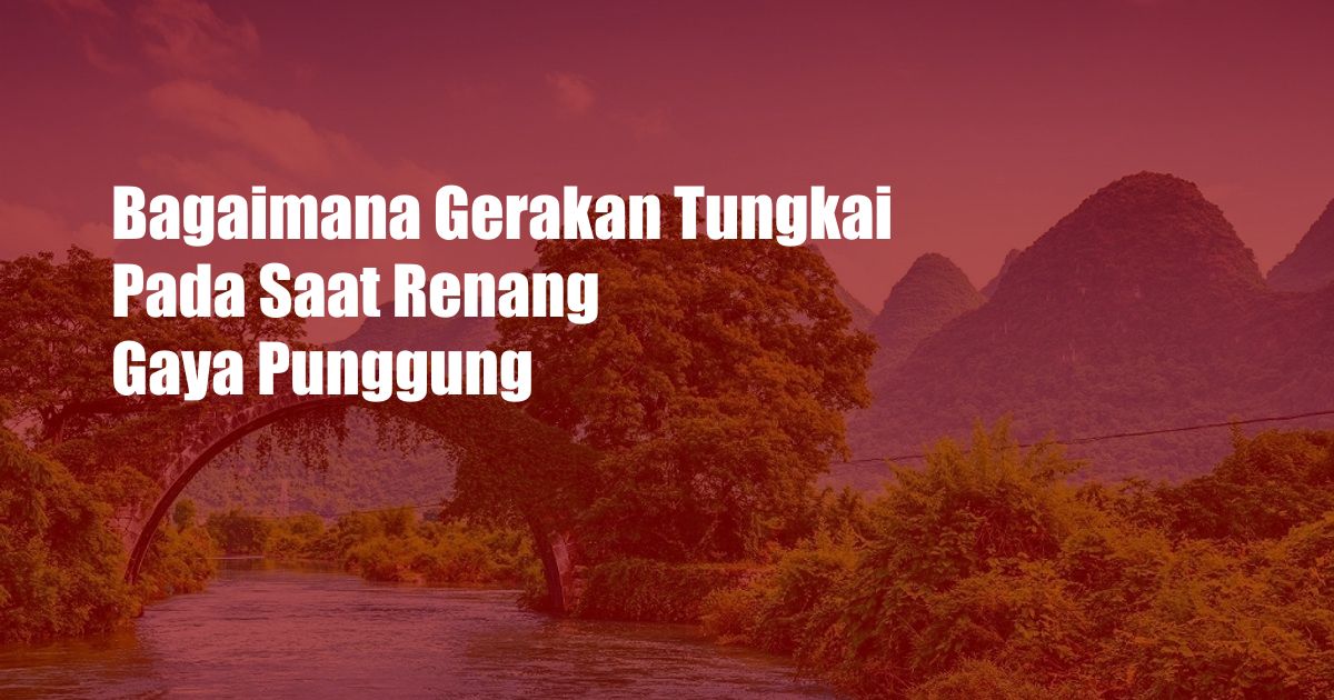 Bagaimana Gerakan Tungkai Pada Saat Renang Gaya Punggung