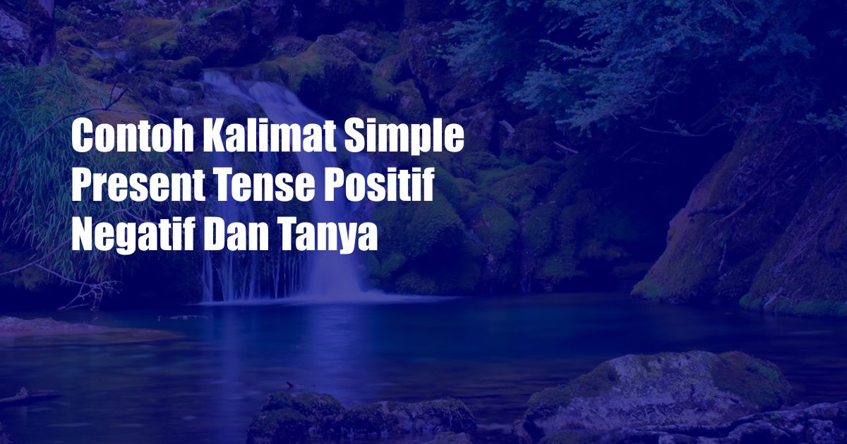 Contoh Kalimat Simple Present Tense Positif Negatif Dan Tanya