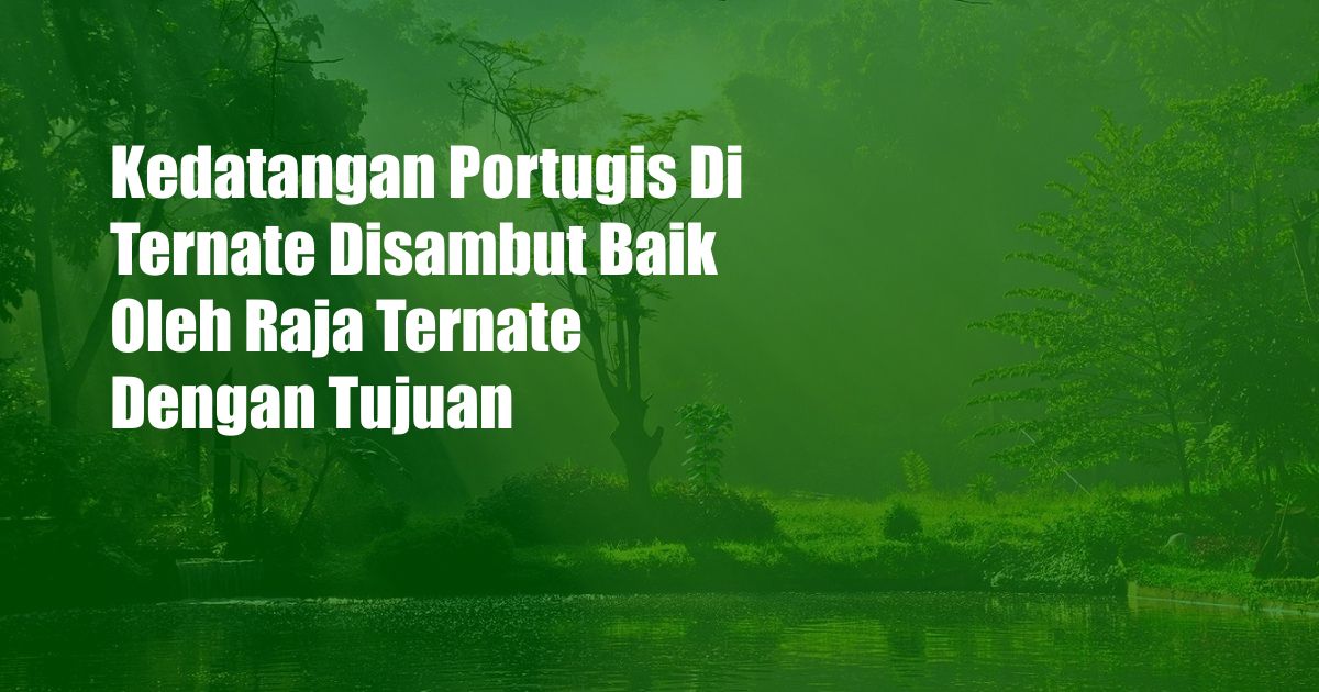 Kedatangan Portugis Di Ternate Disambut Baik Oleh Raja Ternate Dengan Tujuan