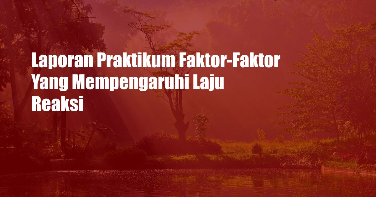 Laporan Praktikum Faktor-Faktor Yang Mempengaruhi Laju Reaksi