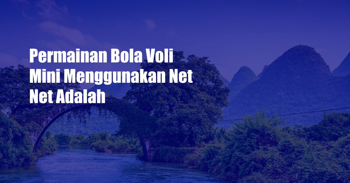 Permainan Bola Voli Mini Menggunakan Net Net Adalah